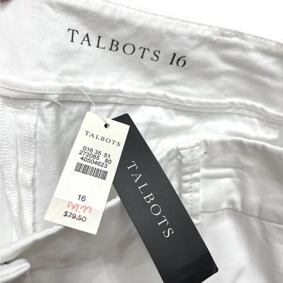 NWT TALBOTS‎ The Daily Ankle Cream Cropped Pants Women’s Size 16 - Picture 12 of 14